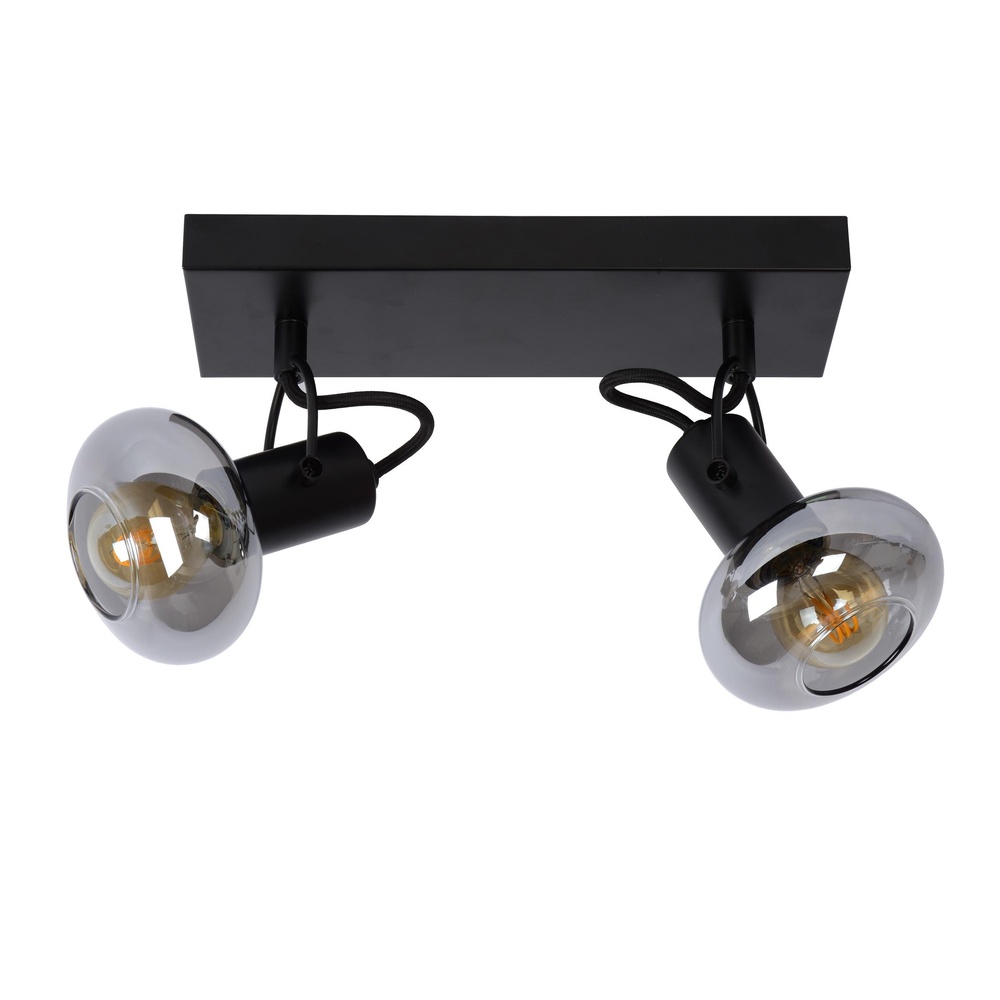 Lucide PlafondlampMadee 2-lichts zwart - 17993/02/30
